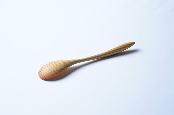 木製甜品勺（檜木）A002-0 第2張的照片