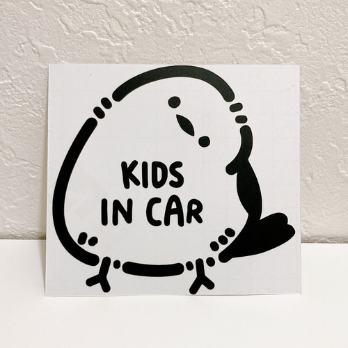 シマエナガ 鳥 とり キッズインカー ステッカー シール カーステッカー