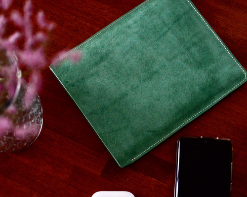 本革レザー iPadminiケース イタリアンレザー グリーン 588478a728e2413cdd9b0eeccaf85d