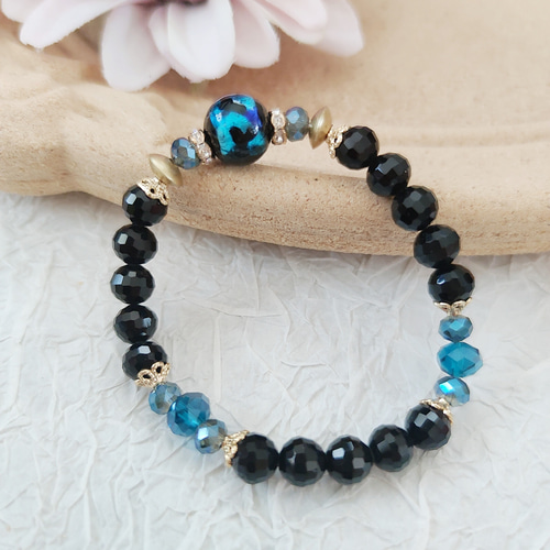 ホタル石　ブレスレット　沖縄購入 即納 沖縄 ホタル石 ブレスレット ハンドメイド ブレスレット Laurel