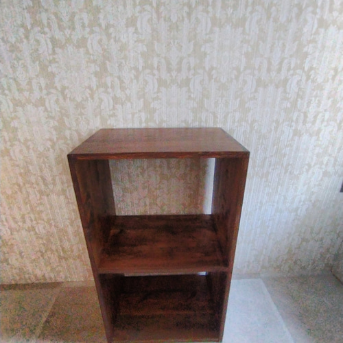 木製ラック ダークブラウン 楽天市場】木製 格子ラック 3段【ダークブラウン】[高さ89cm