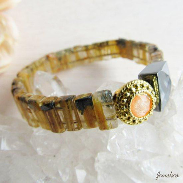 ラスト1点！希少！レア！14kgfミントガーネットブレスレット