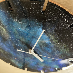 ギャラクシーアート掛け時計　世界に一つだけのアート　レジンアート　エポキシ樹脂　宇宙　 3枚目の画像