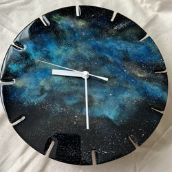 ギャラクシーアート掛け時計　世界に一つだけのアート　レジンアート　エポキシ樹脂　宇宙　 4枚目の画像