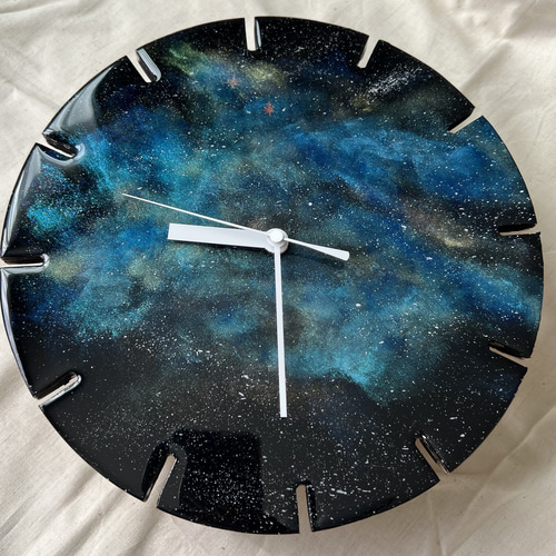 レジンアート　世界に一つだけの時計　刻印出来ます♪ レジンアート　世界に一つだけの時計　刻印出来ます♪