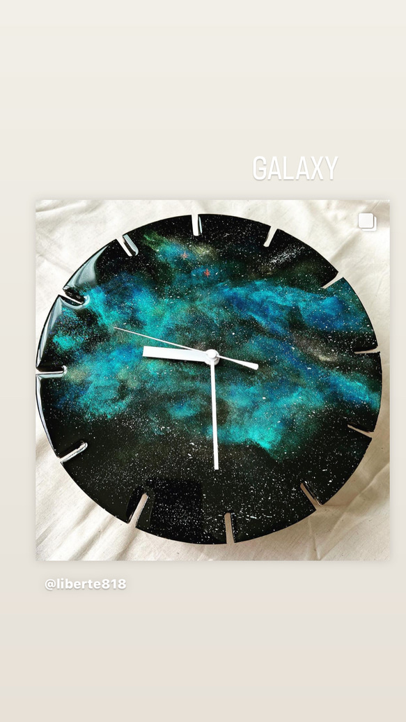 レジンアート世界に一つだけの時計刻印出来ます♪