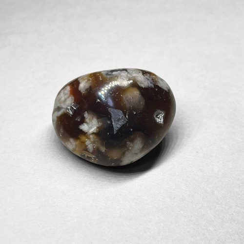 cherry blossom agate tumble：black / 黒桜瑪瑙タンブル A 天然石 N