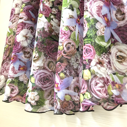 dazzling掲載 花柄 シフォン バレエ プルオン スカート バレエスカート