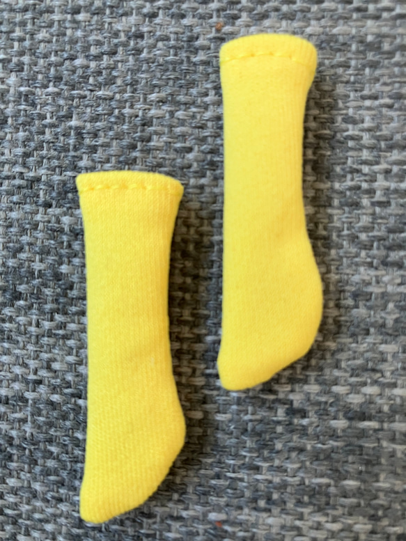 オビツ11  靴下　yellow 3枚目の画像