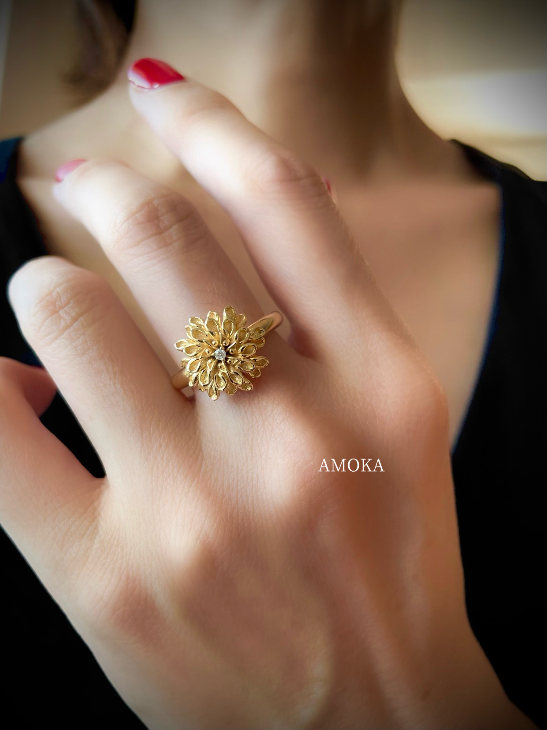 mum ring 生命力 清らかな愛 高貴 指輪・リング AMOKA 通販