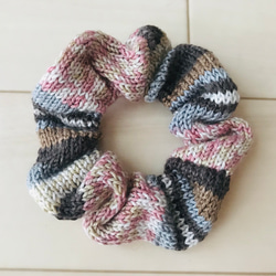 シンプルなライトグレーのニットシュシュ シュシュ Nsui* 通販