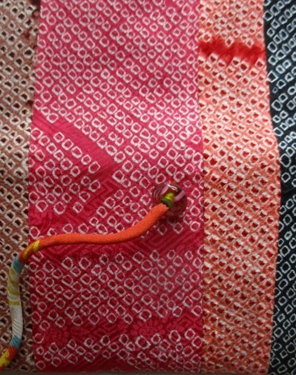 ７３５２　絞りの羽織で作った和風財布・ポーチ　＃送料無料 10枚目の画像