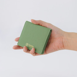 グリーン 折り財布 感謝価格 12cm 最小レベルでありながら、大容量・丈夫さを両立させてYOSHINA二