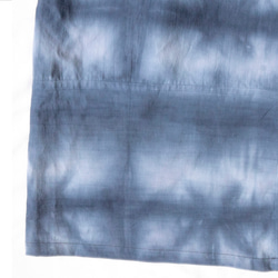 スカイブルー(空色)絞り染めデッドストックリネン(麻)ワイドパンツ、ドローストリング付き、MZオリジナルサンプル 8枚目の画像