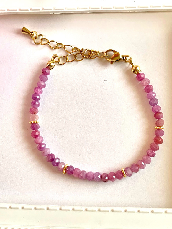 ピンクサファイア ブレスレット ピンクサファイアブレスレット