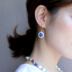 Floral Earrings 淡水真珠 2枚目の画像
