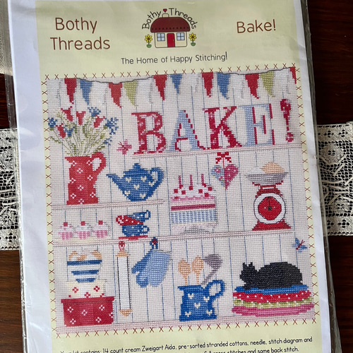 英国で出会った♪クロスステッチ刺繍キット「BAKE!」ティー 英国で出会った♪クロスステッチ刺繍キット「BAKE!」ティー