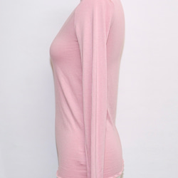 Basic High Neck Tops (baby pink) タートルネックトップス ピンク 桃 カジュアル 7枚目の画像