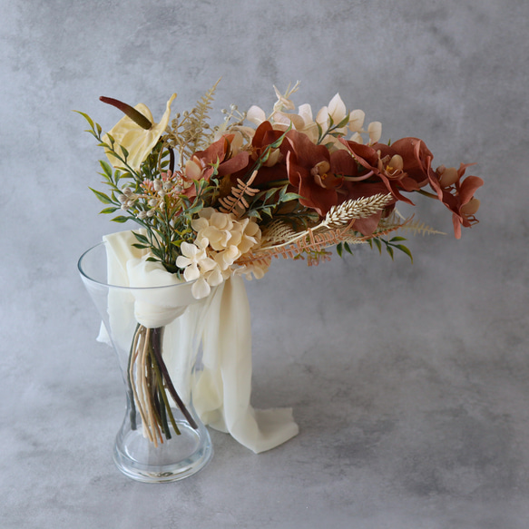 ウェディングブーケ♡ 造花　アーティシャルフラワー アーティシャルフラワー 造花 ウェディングブーケ ブートニア