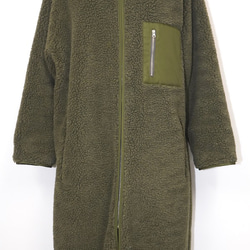 Reversible Boa Long Jacket Coat (khaki green) コートグリーン アメカジ 6枚目の画像