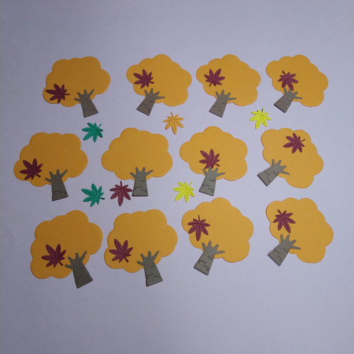 ダイカット もみじ 12枚セット 秋 クラフトパンチ アルバム 素材