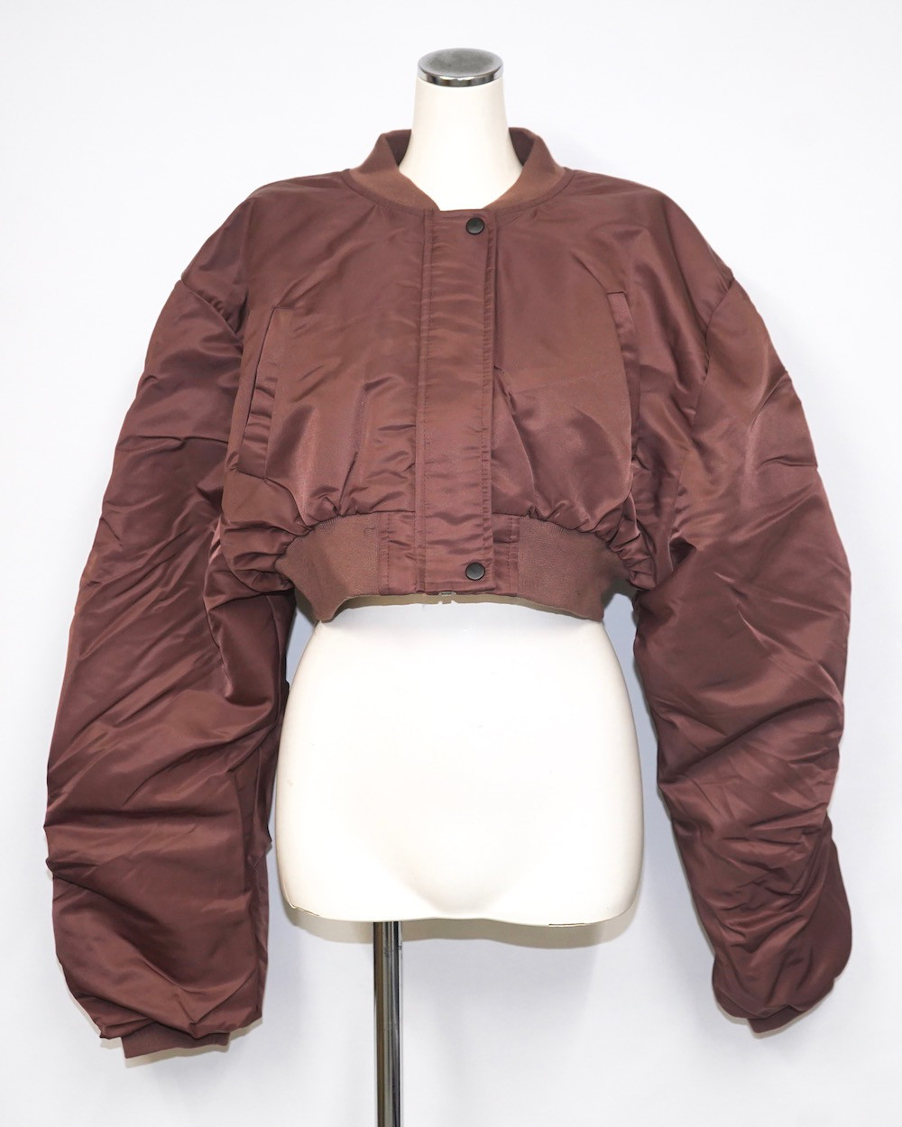 Nylon Padding Cropped Jacket (brick brown) ジャケット 茶色 ストリート