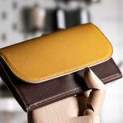 フラグメントケース(ウォレット財布) イエロー×ブラウン 3枚目の画像