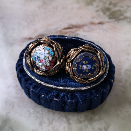 1800年代後半 フランスアンティーク シャンルベ エナメル ボタン 受注