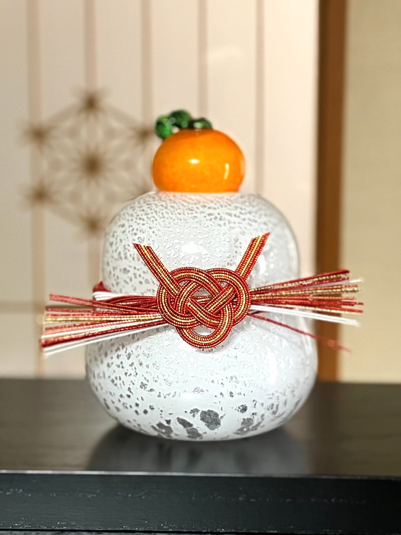 【新品未使用】　ガラス製 鏡餅 二段重ね オレンジ付き（大） ガラス製 鏡餅 二段重ね オレンジ付き（大） ガラスの鏡餅」の人気商品一覧