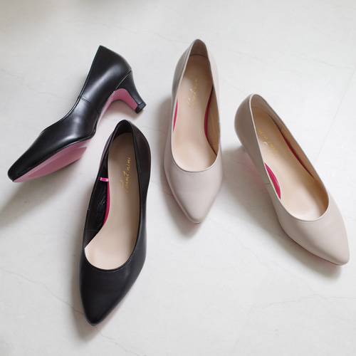 pointer 【本革】5cmヒールパンプス 革パンプス パンプス 日本製
