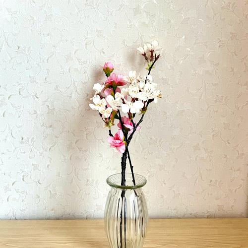 小さな花瓶と秋の花セット 一輪挿し・花瓶・花器 natural358