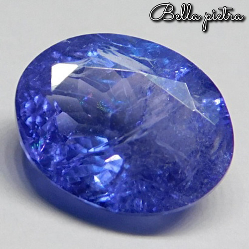 大粒3.45ct☆虹入り☆天然タンザナイト タンザニア産 ゾイサイト