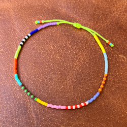 Neon Cord x Beads Bracelet/Yellow 4枚目の画像