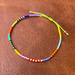 Neon Cord x Beads Bracelet/Yellow 5枚目の画像