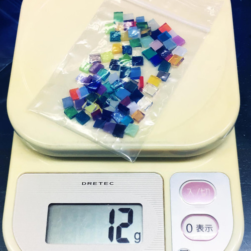 専用です。　　　　青色 ガラス工芸品 セット フュージング用 ガラス ミックス ブルー系mix 10g ・おうちde