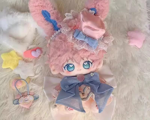 20cmぬいぐるみ 着せ替えぬいぐるみ 美々 桃色髪青目の兎 うさぎ