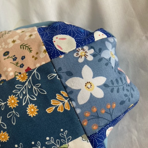 018］猫のぬいぐるみ パッチワーク 青 ぬいぐるみ Andy's shop