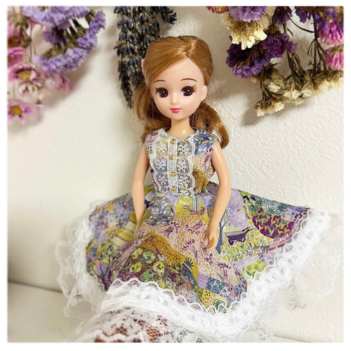 リバティプリント生地ドール服ワンピース その他人形 RITSUKO 通販 