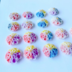 和菓子マグネット2個セット フェイクスイーツ 花火 練り切り 樹脂粘土 6枚目の画像