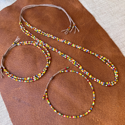 Waxcord x Beads Bracelet/Autumn Multicolor 5枚目の画像