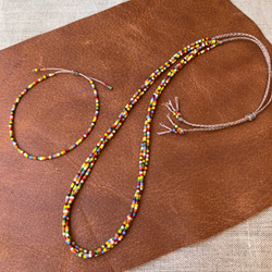 Waxcord x Beads Bracelet/Autumn Multicolor 4枚目の画像