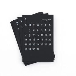 CLARA Calendar Refill 2024 Black｜卓上カレンダー リフィル 1枚目の画像