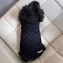 【Lサイズ追加】わんちゃん服　日本製　MLサイズドッグウェア　犬服　3カラー　　秋冬最適　ジグザグジャガード　 10枚目の画像