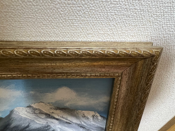【湖・林・山】 欧風 油絵 4枚目の画像