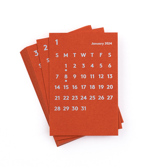 CLARA Calendar Refill 2024 Orange｜卓上カレンダー リフィル 1枚目の画像