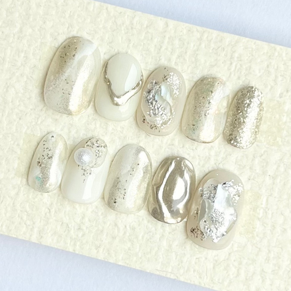 ニュアンス 春カラーのべっ甲ネイルチップ ネイルチップ（つけ爪