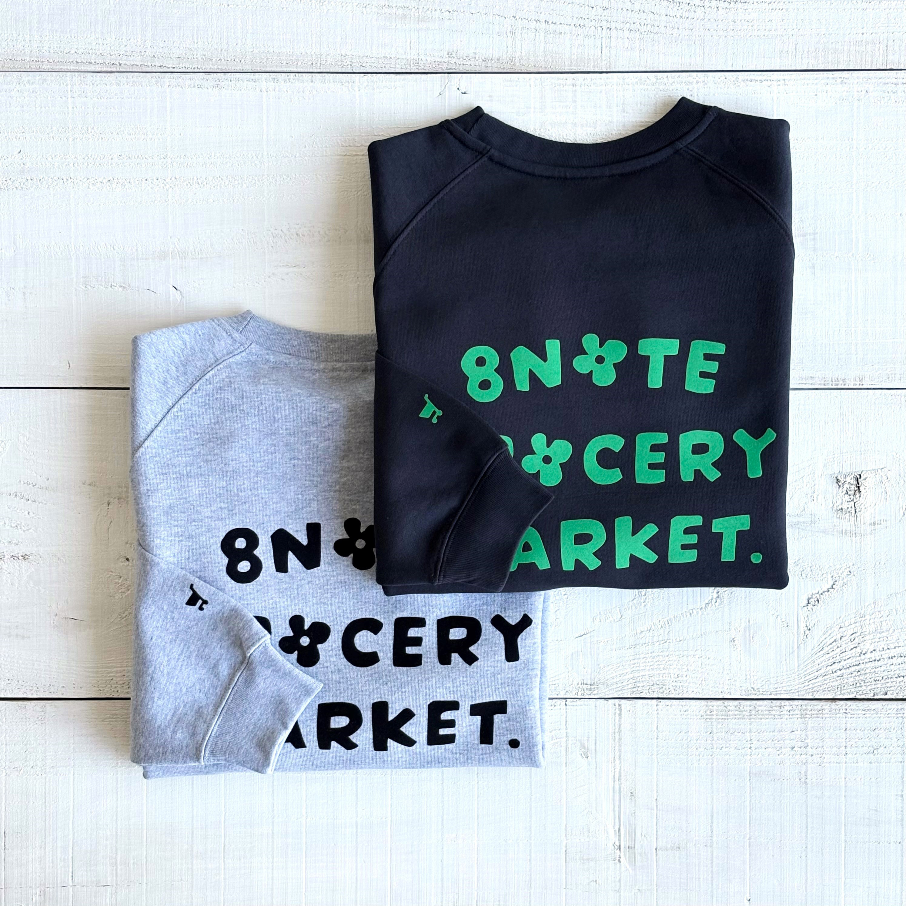 8GM flower rogo スウェット（ダークネイビー / グレー）