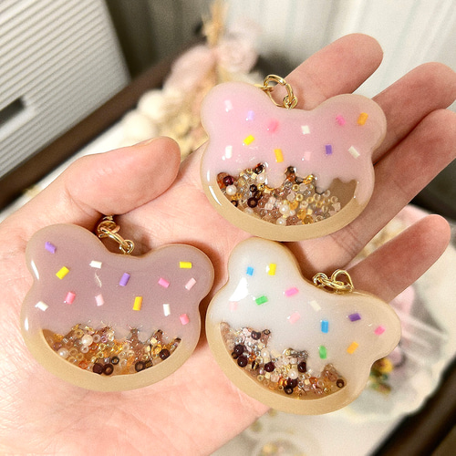 再販】アイシングクッキー風シャカシャカキーホルダー 名入れ・文字