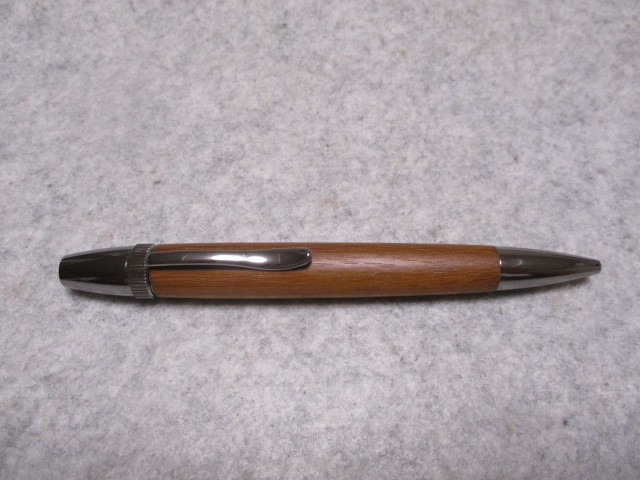 ウリン　「鉄の木」　椿油仕上げ　回転式ロングパトリオットボールペン  希少材