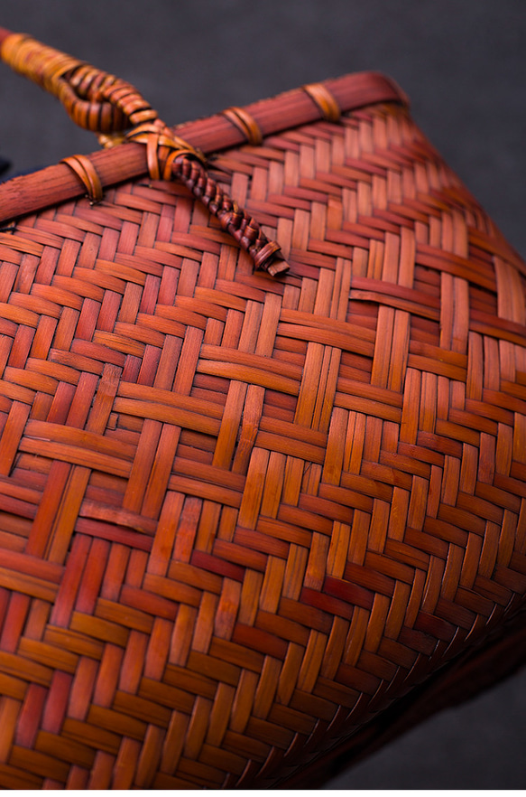 竹かご鞄 大 ハンドバッグ 買い物かご大 竹かご かごバッグ バスケットかご 竹製品 レトロ 茶道茶セット収納袋 和風 